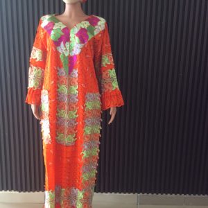 Kitenge Wrap Dress – Fire Red