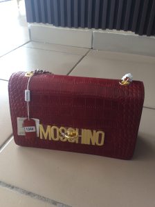 Ankara Crossbody Bag – Red & Gold