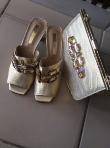 Embroidered Slip-Ons & Handbag Set – Crisp White