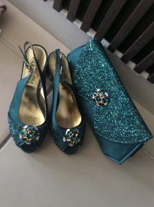 Velvet Loafers & Evening Bag Set – Midnight Navy